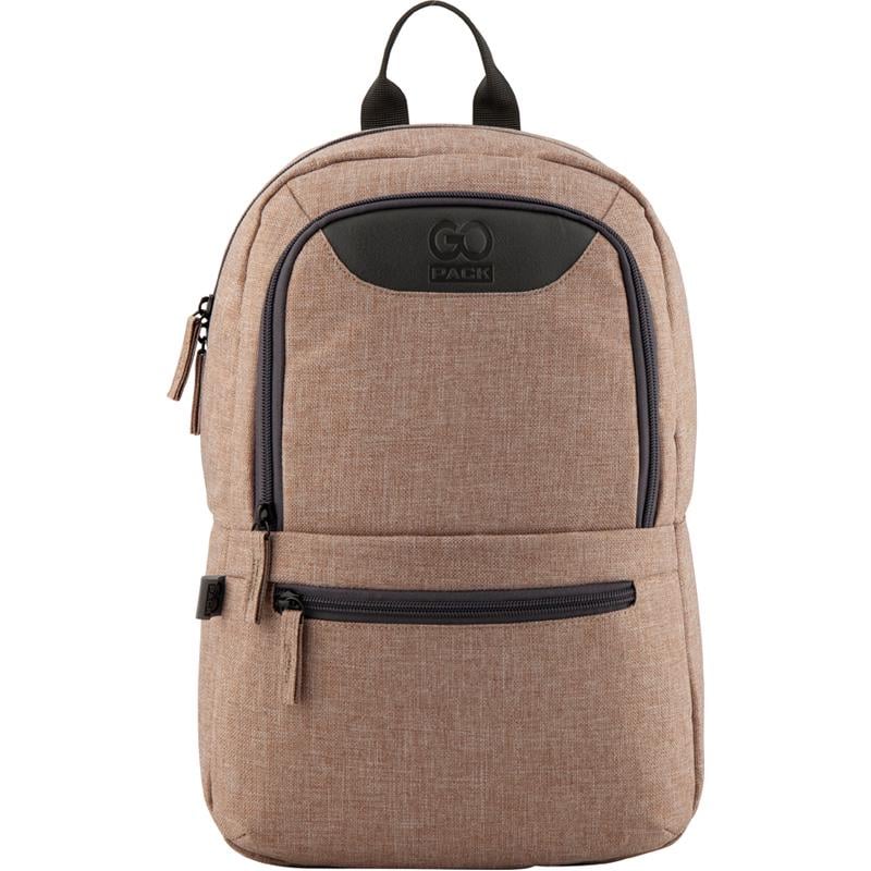 Рюкзак GoPack Сity 37x24x9 см 10 л Бежевый (GO20-119S-2)