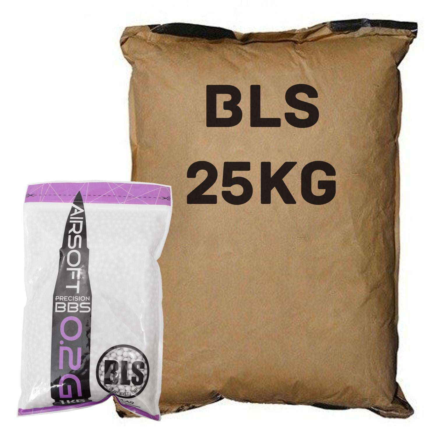 Кульки для страйкболу BLS 0.20 25 кг 125000 шт. Білий (BLS-WHITE-020-25)