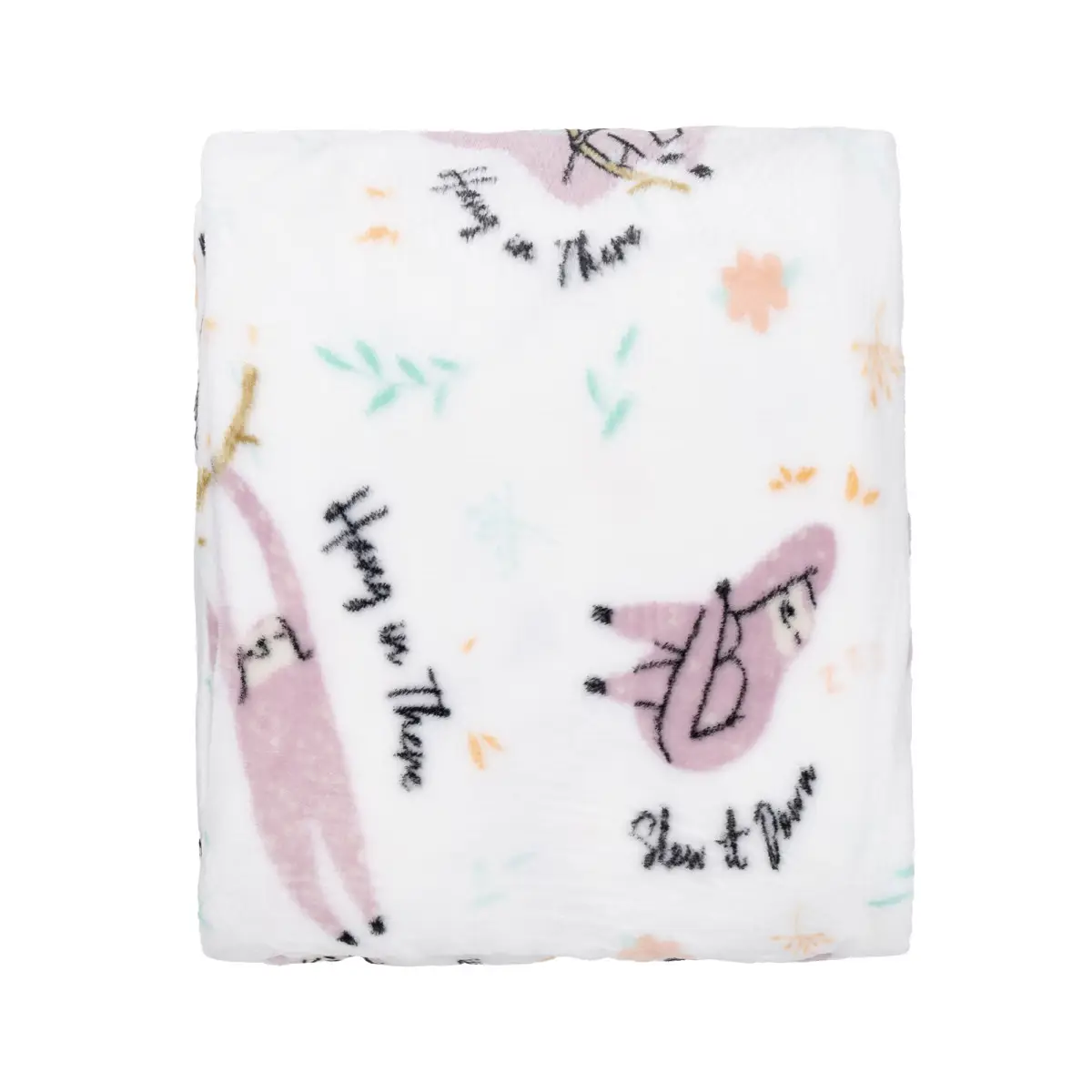 Плед Ardesto Flannel Ленивцы ART0115PB 160х200 см Белый (8-6-4908930)