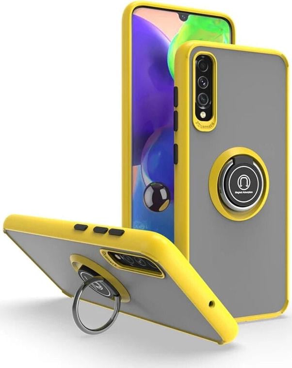 Защитный чехол MatteLuxe Samsung Galaxy A30s A307 (с кольцом) Yellow (34091-0A)