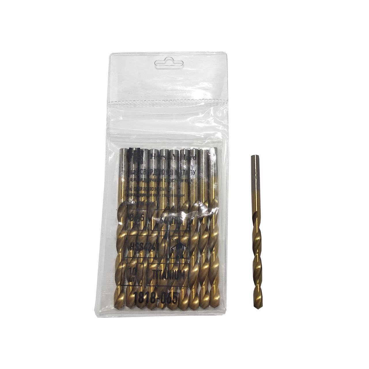 Свердло по металу HorsAY Hard титанове покриття циліндричний хвостовик 6,5 мм (1818-065) - фото 1 Свердло по металу HorsAY Hard титанове покриття циліндричний хвостовик 6,5 мм (1818-065) - фото 1