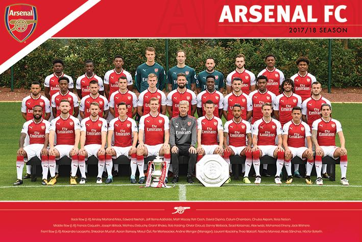 Постер плакат Арсенал Команда 17/18/Arsenal FC Team 17/18 61x91,5 см