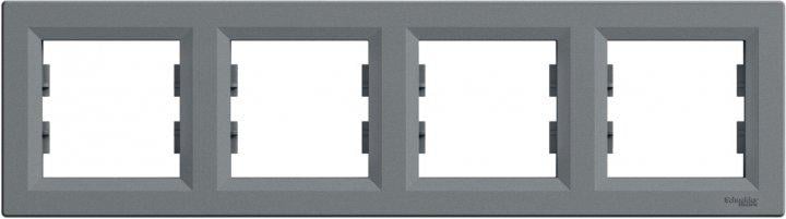 Рамка Schneider Electric EPH5800462 Asfora 4 поста пластик Стальной (11485794) Рамка Schneider Electric EPH5800462 Asfora 4 поста пластик Стальной (11485794)