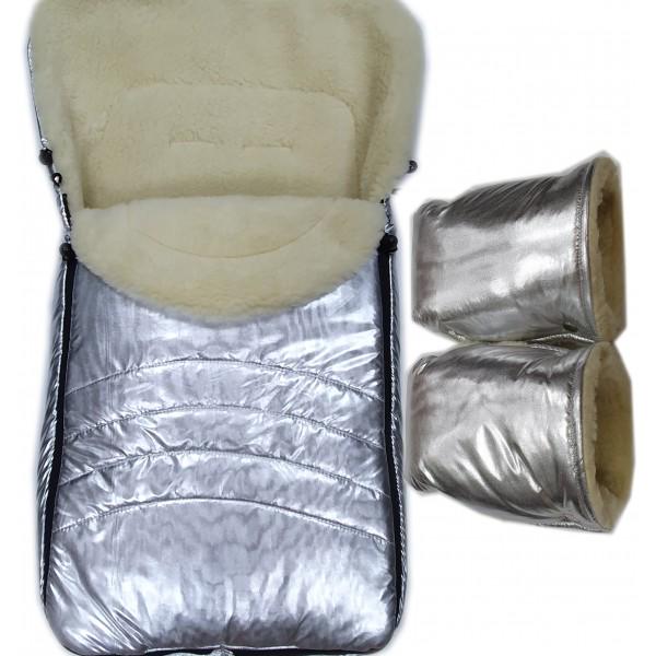 Конверт для новорожденных зимний и варежки Baby Серебристый (13450208) Конверт для новорожденных зимний и варежки Baby Серебристый (13450208)