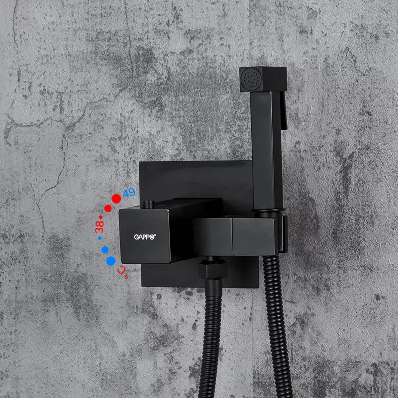 Гигиенический душ Gappo G7207-60 с термостатом Черный (G7207-60) - фото 2 Гигиенический душ Gappo G7207-60 с термостатом Черный (G7207-60) - фото 2