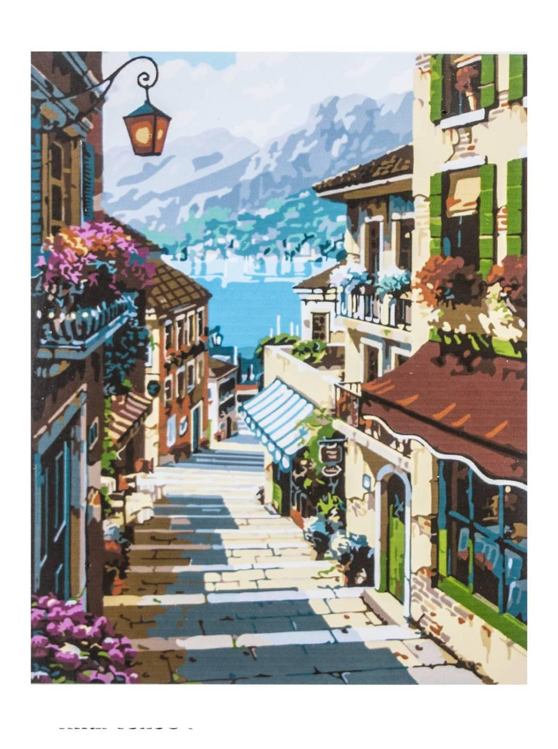 Картина по номерам Город в Горах с красками и кистями 40х50 см Multicolor (248191721)