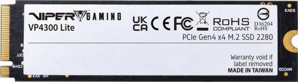 SSD-накопичувач Patriot Viper VP4300 Lite 4TB M.2 2280 PCIe 4.0 x4 NVMe TLC (VP4300L4TBM28H) - фото 4 SSD-накопичувач Patriot Viper VP4300 Lite 4TB M.2 2280 PCIe 4.0 x4 NVMe TLC (VP4300L4TBM28H) - фото 4