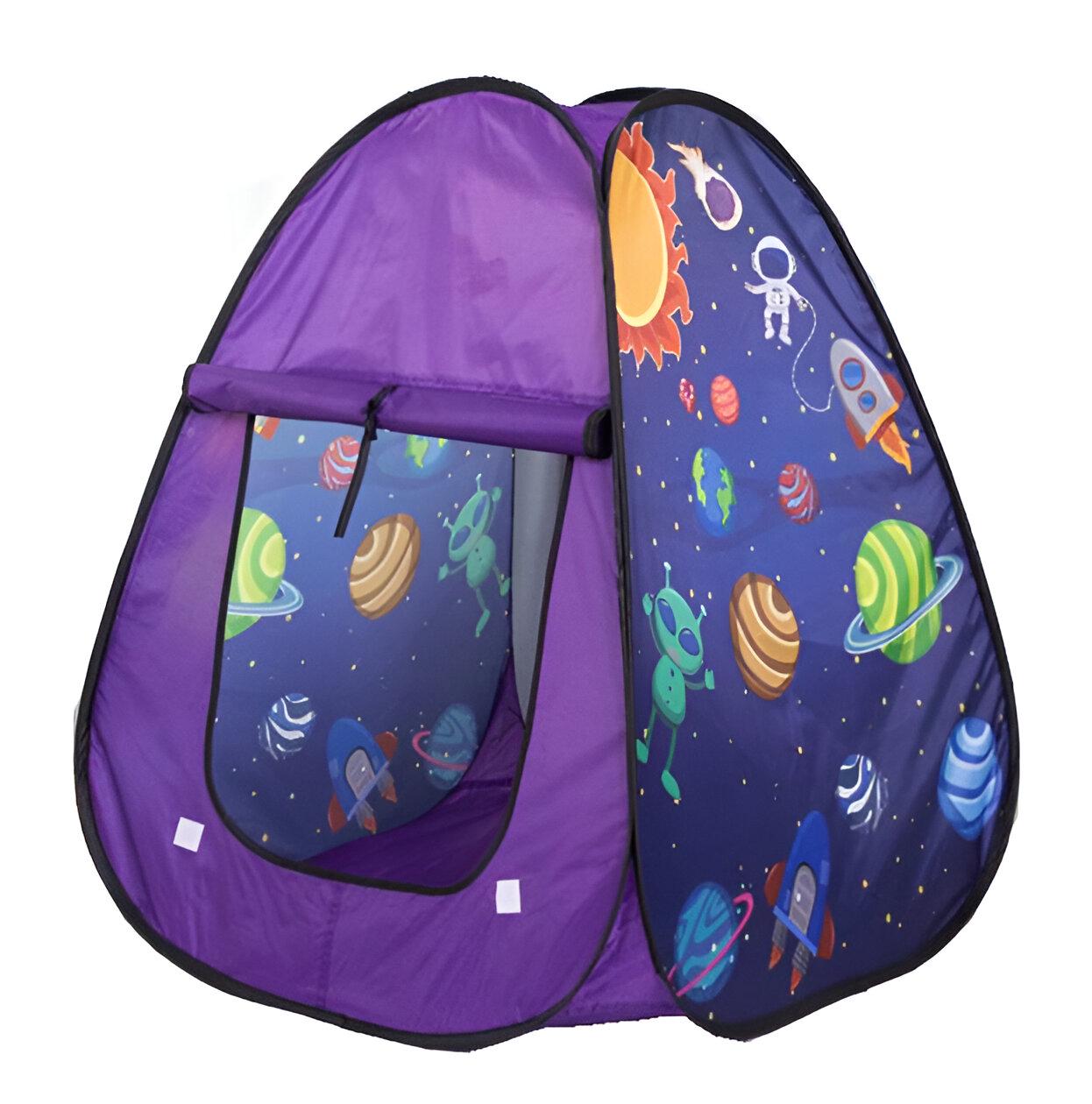Игровая палатка для детей "Космос" 668-47 70х70х85 см Фиолетовый - фото 1 Игровая палатка для детей "Космос" 668-47 70х70х85 см Фиолетовый - фото 1