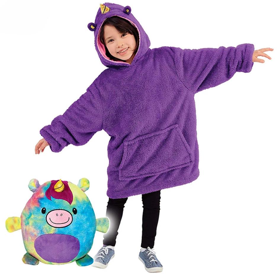 Детская толстовка-игрушка Huggle Pets Ultra Plus Hoodie Фиолетовый - фото 2