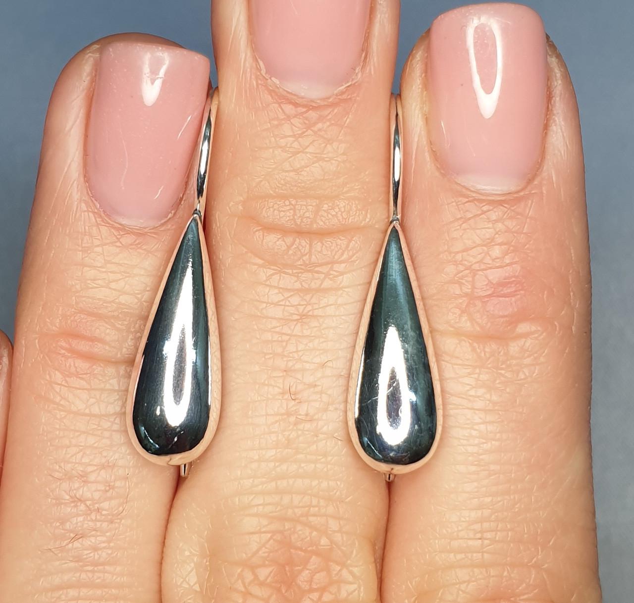 Серьги серебряные Капельки 3,20 г (1386055384)