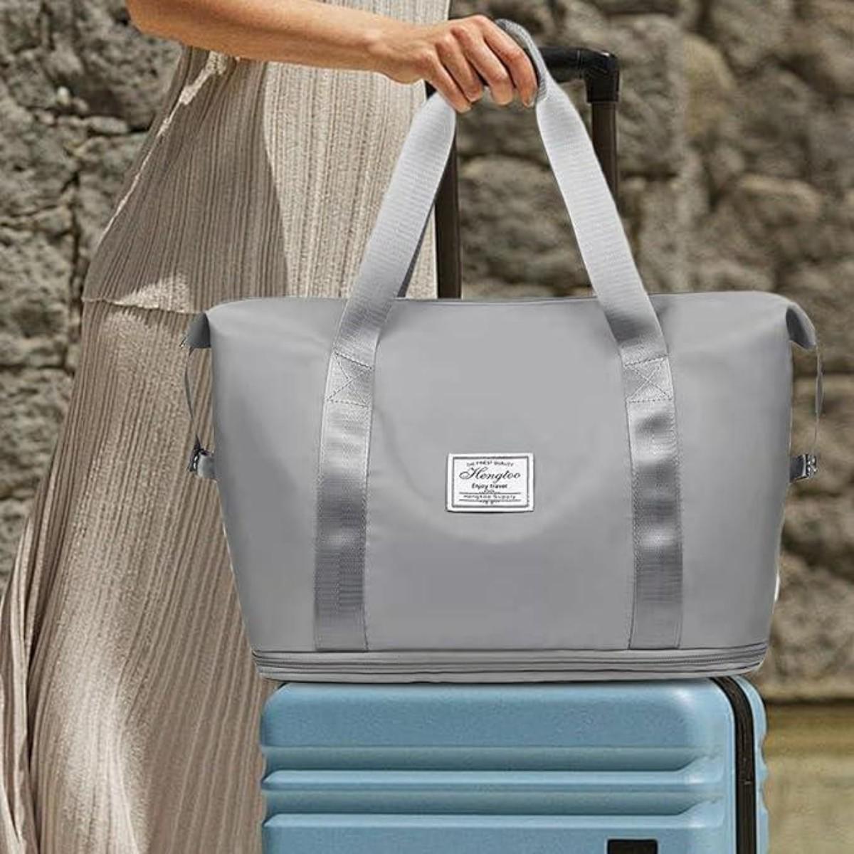 Сумка дорожня на колесах Hong Fu з розширенням Сірий (2950 TB) - фото 4 Сумка дорожня на колесах Hong Fu з розширенням Сірий (2950 TB) - фото 4