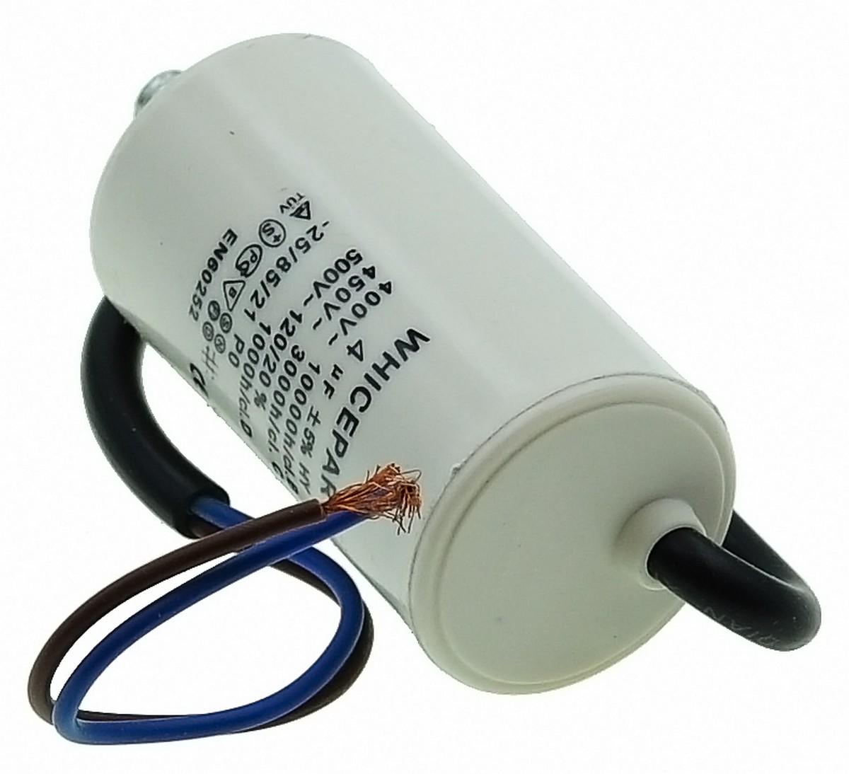 Конденсатор рабочий Whicepart 4 мкф 450V D35 H70 - фото 3