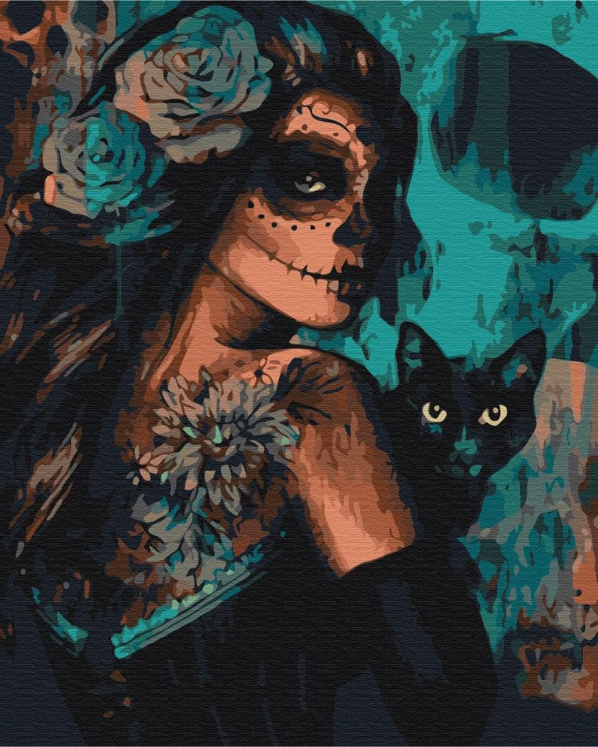 Картина по номерам Brushme Леди Хэллоуин 40x50 см (BS52659)