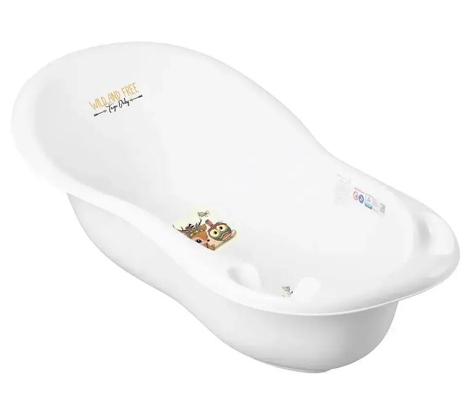 Дитяча ванночка для купання пластикова Tega baby Дикий захід Оленятко 86 см Білий (150-98-DZ-005-103-JELONEK)