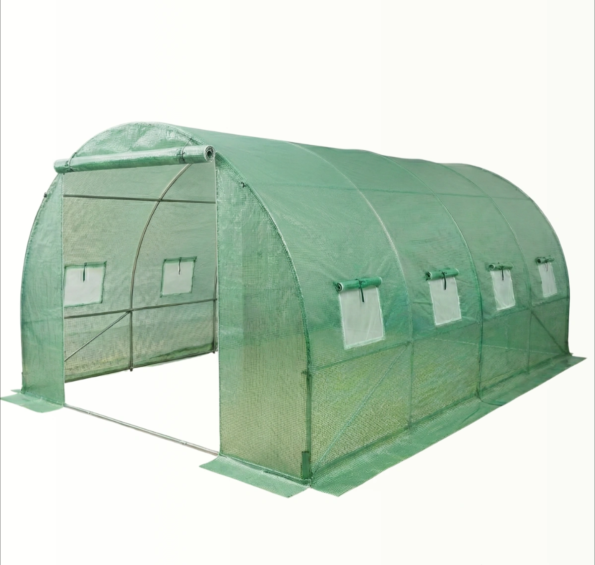 Теплица садовая LEOBRO с окнами и армированной пленкой 12 м2 Зеленый (LBG104-GRN)
