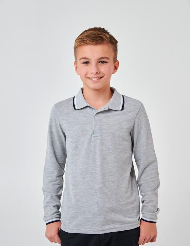 Поло для мальчика Smil 116 см Серый меланж (114108)