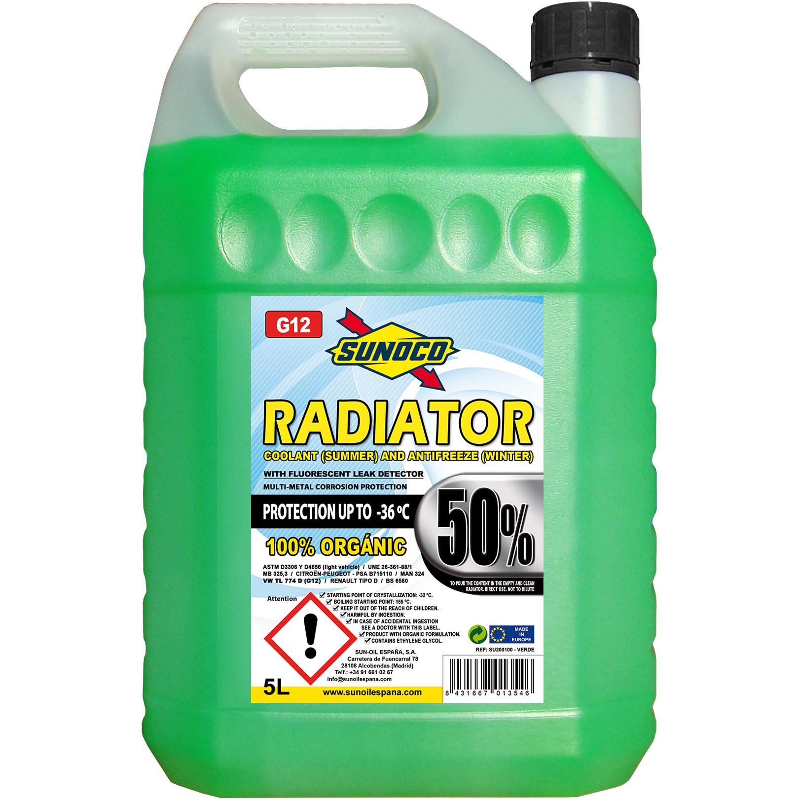 Антифриз Sunoco Radiator Coolant G12 Organic 50% -36°C Зеленый (MA23003-1-005)