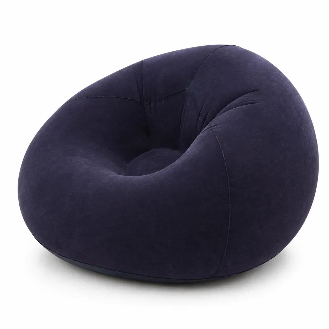 Надувне крісло-пуф Inflatable Sofa 110х110х85 см Темно-синій (HDSYR_436)
