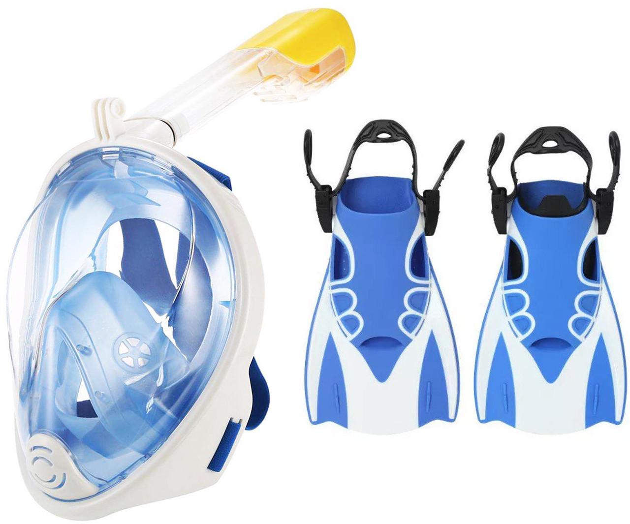 Набір для плавання 2в1 Free Breath M2068G маска S/M та ласти L (980245395) Набір для плавання 2в1 Free Breath M2068G маска S/M та ласти L (980245395)