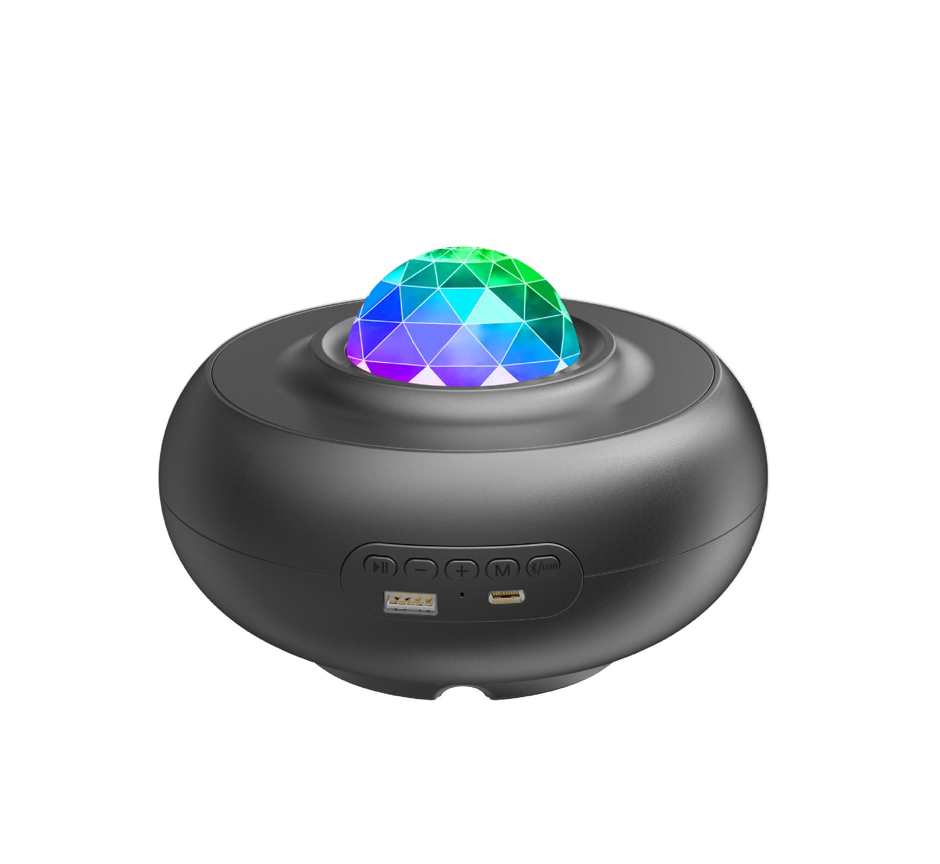 Лазерний ночник-проектор зоряного неба LOSSO Північне сяйво Чорний (338579575)