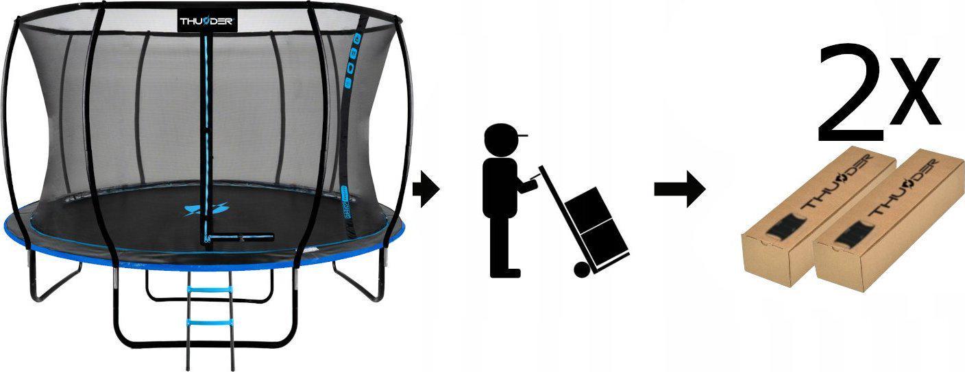 Батут Thunder INSIDE ULTRA с внутренней сеткой 12 футов 374 см Черно-голубой (407476) - фото 8 Батут Thunder INSIDE ULTRA с внутренней сеткой 12 футов 374 см Черно-голубой (407476) - фото 8