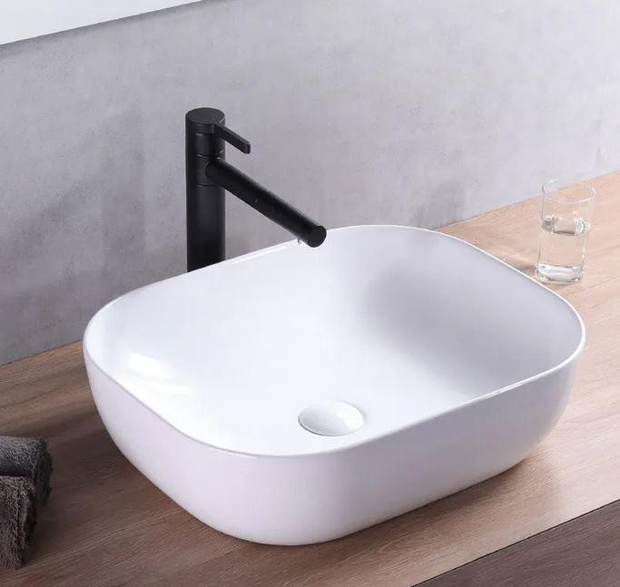 Умывальник Rea Belinda накладной на тумбу 33x46,5x13,5 см Белый