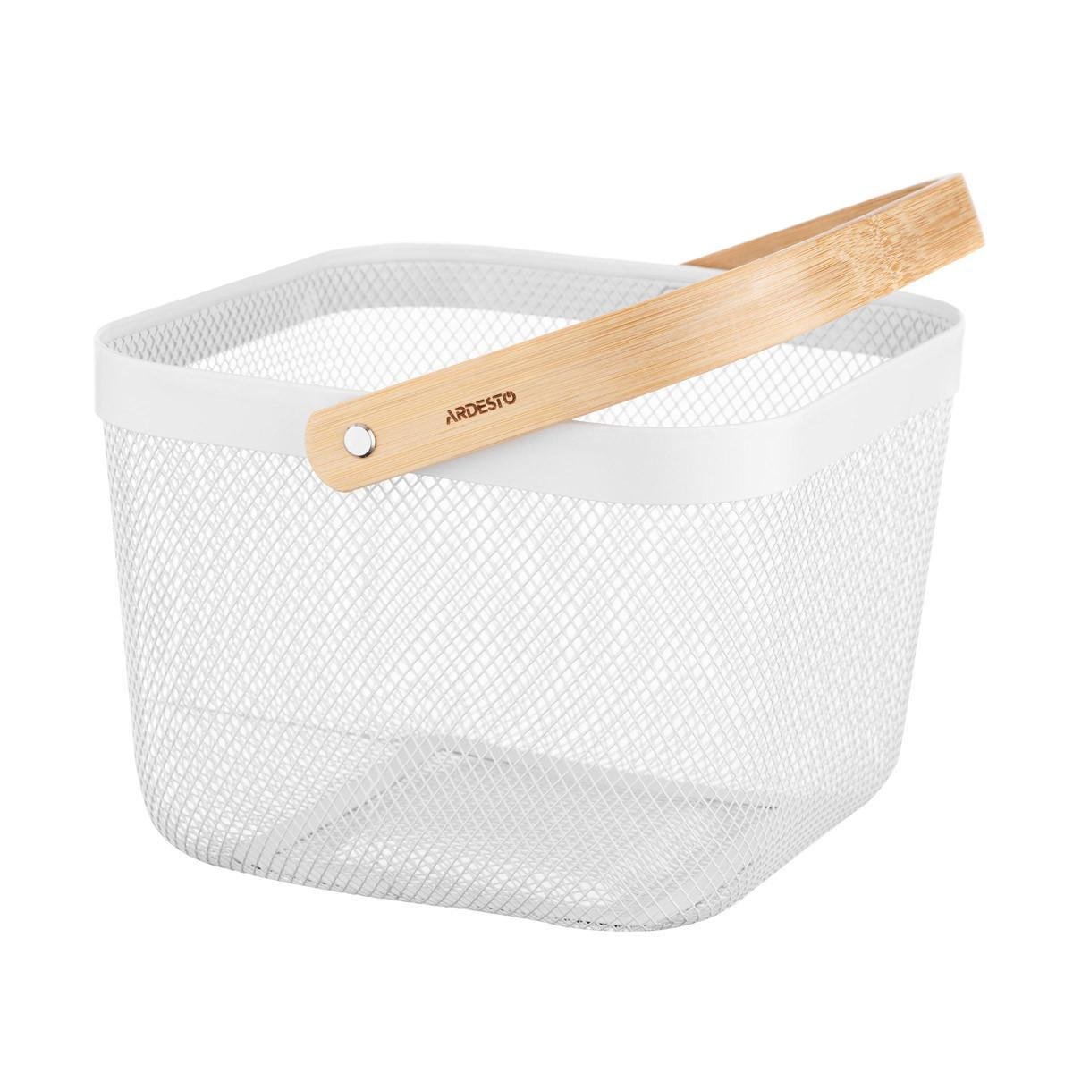 Фруктовниця-кошик з ручкою Ardesto Midori Білий (AR0901W)