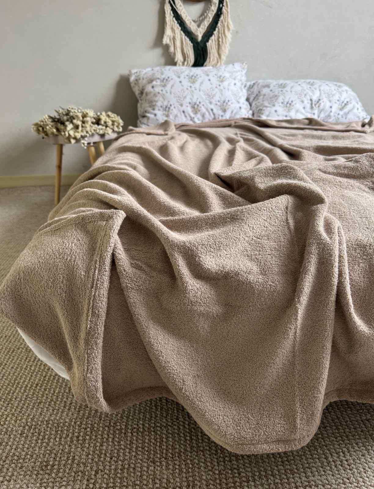 Простынь-покрывало махровое ZEINTEX MADEIRA хлопковое 150х220 см Капучино (26984066) - фото 6