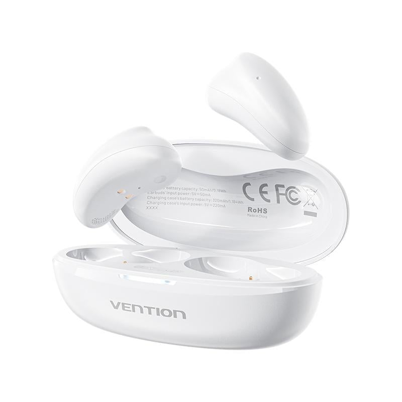 Наушники беспроводные TWS Vention Bluetooth 5.3/ENC/25 ч Белый (NBJW0)