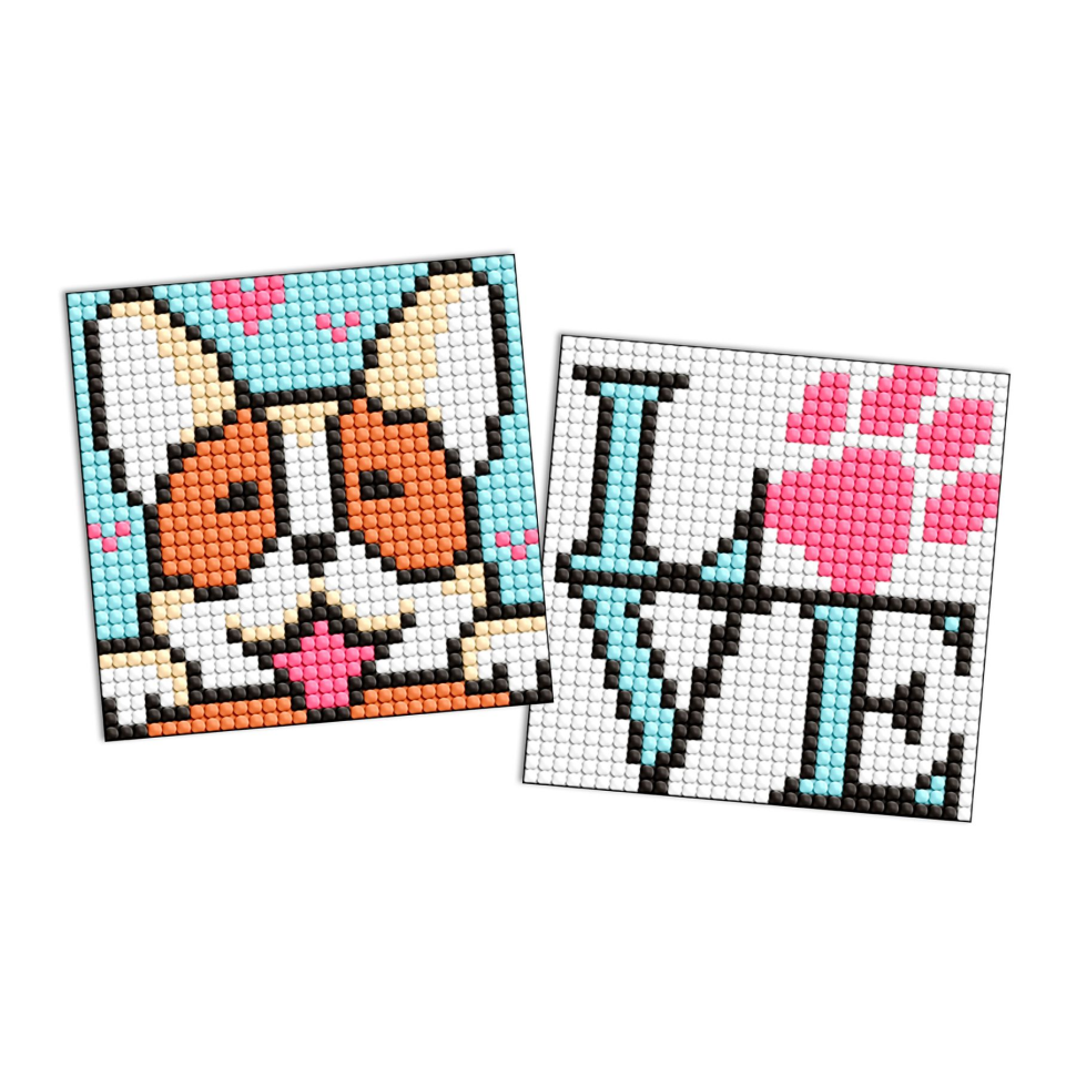 Алмазная мозаїка Милий песик AMS1047 на самоклеючій основі 9x9 см