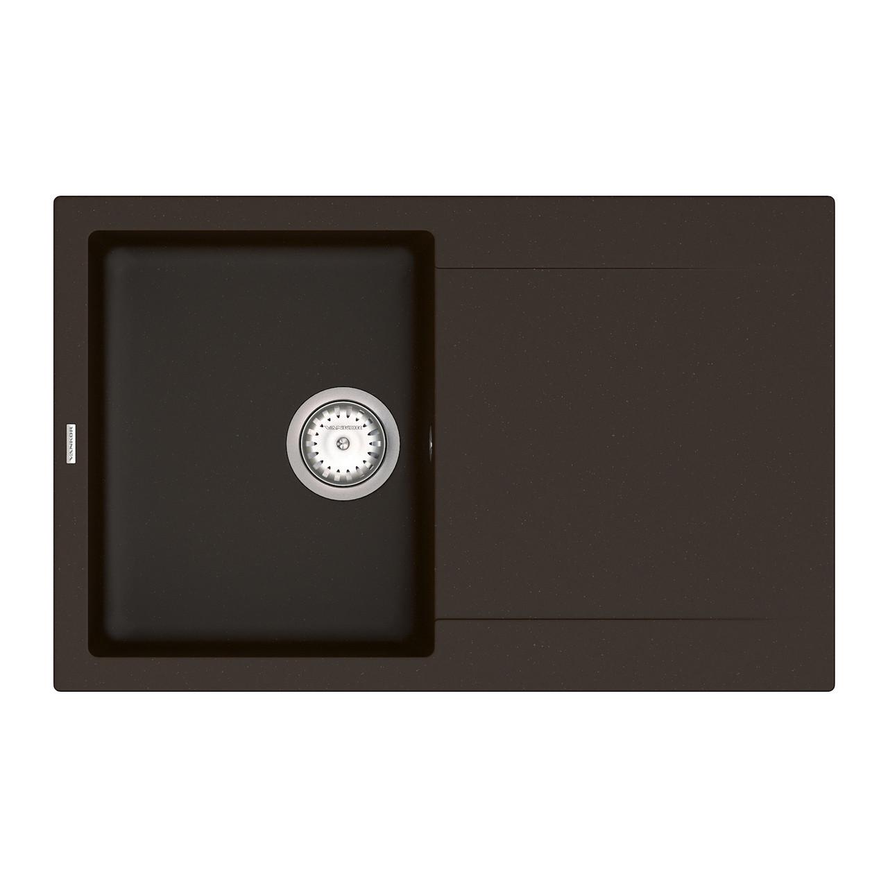 Кухонна мийка з сифоном Orman OMP 02.78 Chocolate