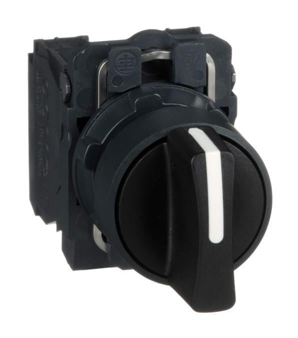 Переключатель IO Schneider Electric Harmony XB5 2NO 22 мм 2 положения Черный (XB5AD33)