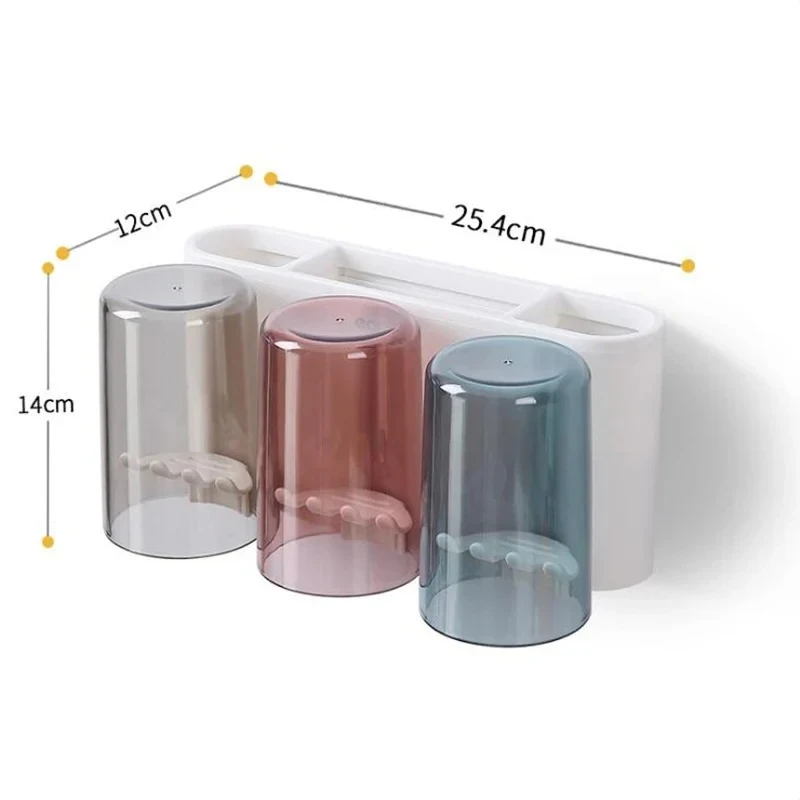 Тримач для зубних щіток настінний ECOCO зі стаканами 3 шт. (25763768) - фото 6 Тримач для зубних щіток настінний ECOCO зі стаканами 3 шт. (25763768) - фото 6