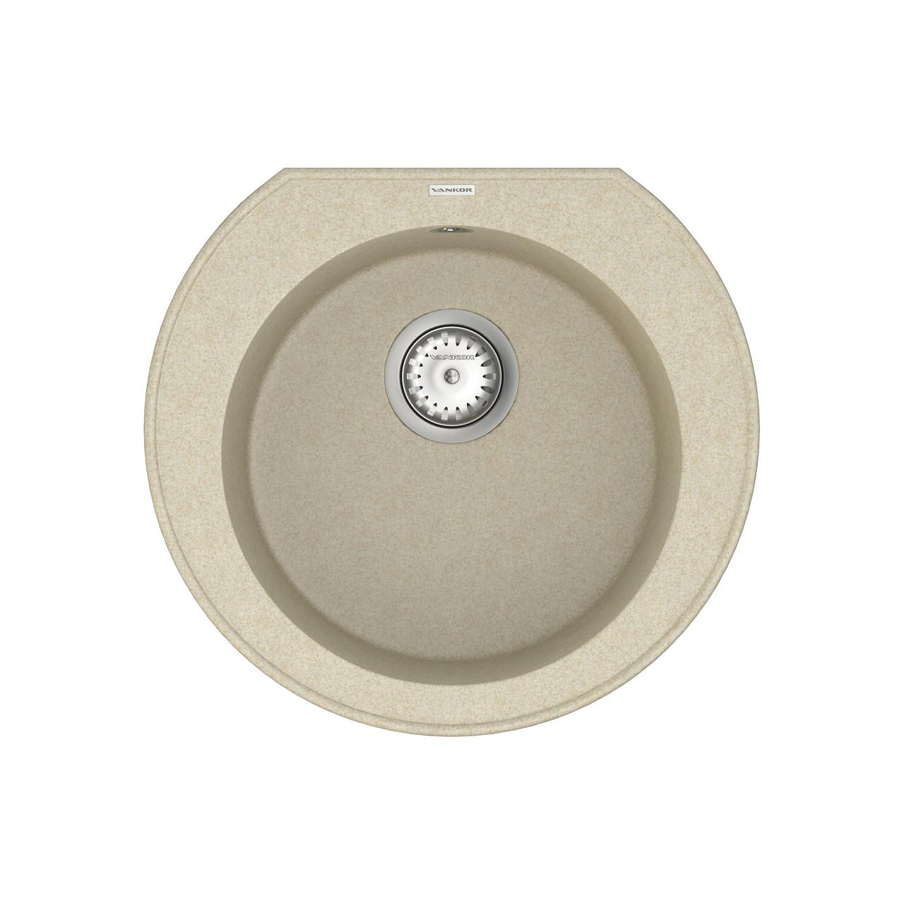 Кухоная мойка с сифоном Kres KMR 01,52 Beige