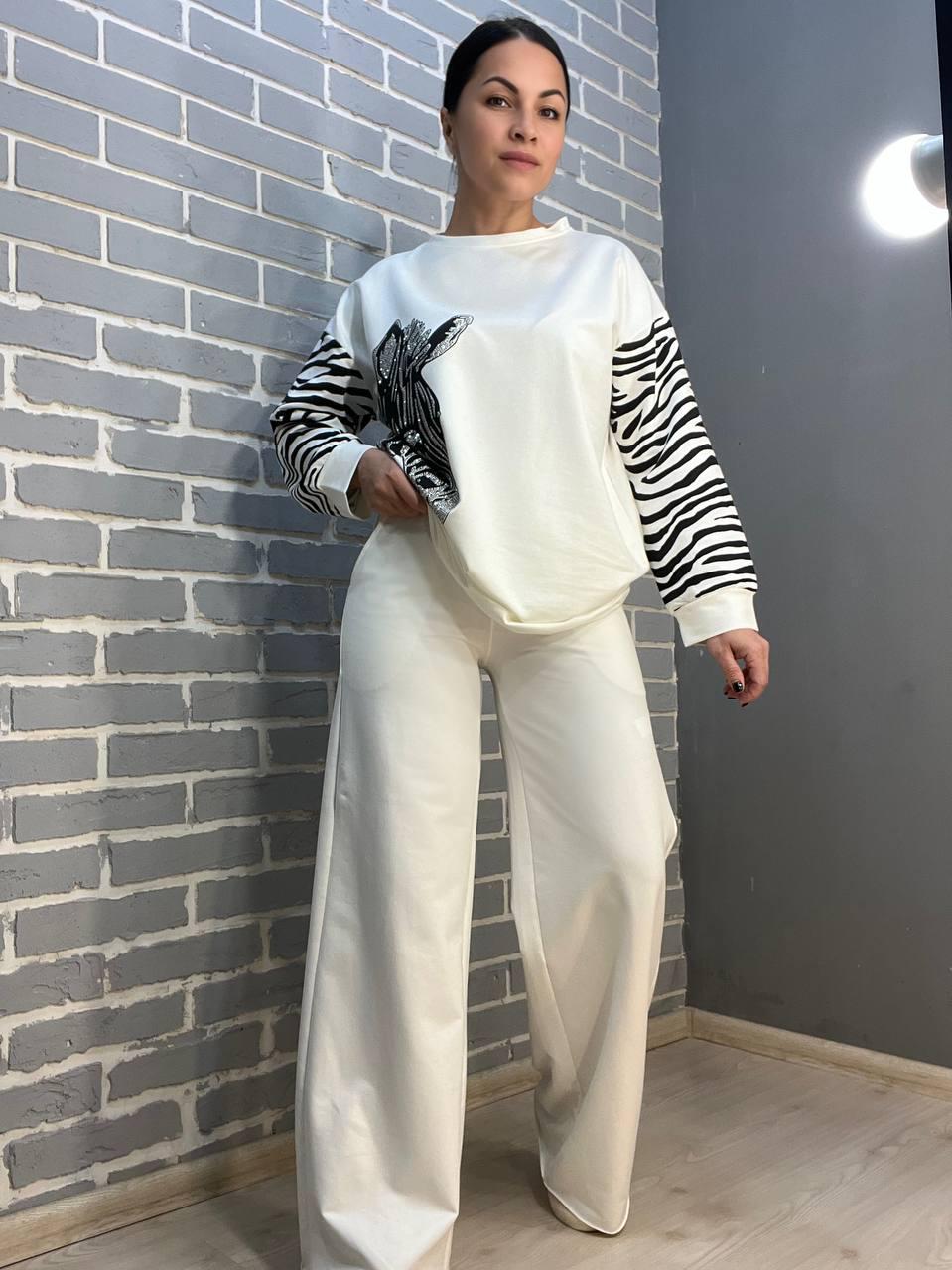 Світшот жіночий LSK 6030 подовжений зебра каміння OS Білий (1762) - фото 6 Світшот жіночий LSK 6030 подовжений зебра каміння OS Білий (1762) - фото 6