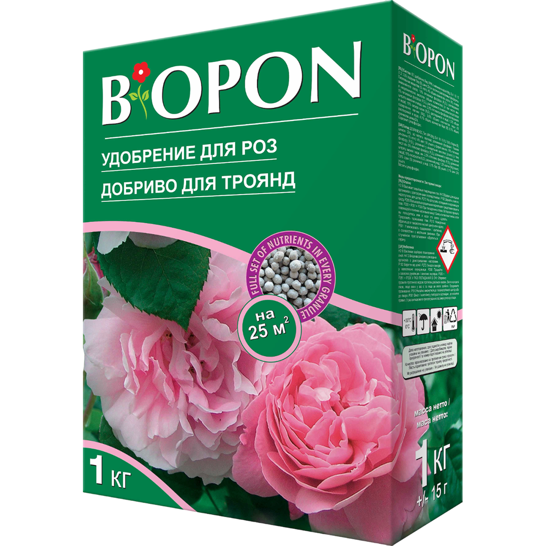 Удобрение помещенное Biopon для роз 1 кг (R50153)