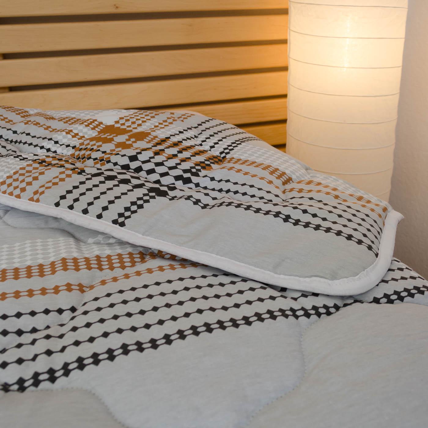 Одеяло конопляное зимнее YouStar Горес сатин полуторный 140х210 см Серый (chn-kksw-p-gores) - фото 8