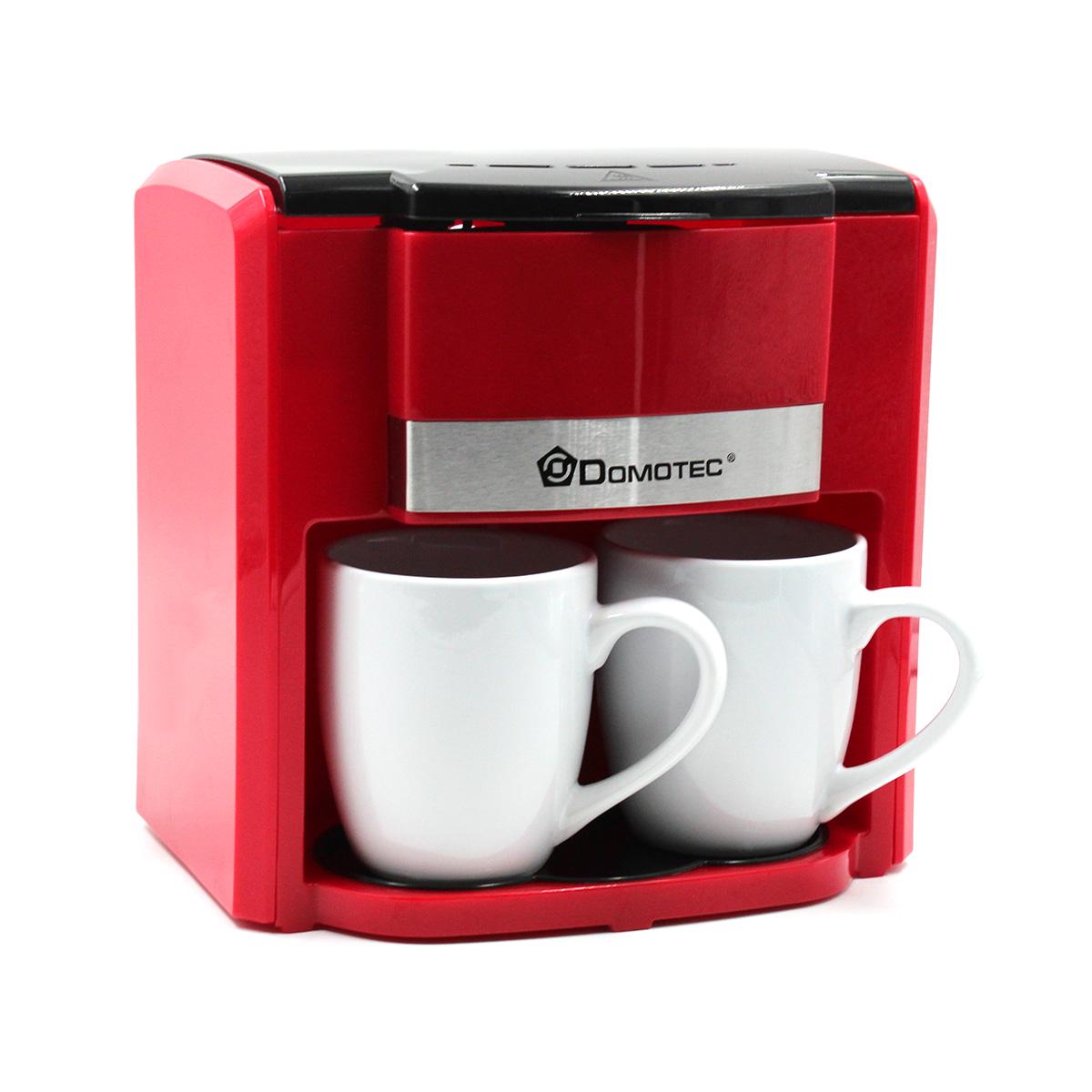 Кавоварка Domotec MS-0705 500 Вт з 2 керамічними чашками Червоний