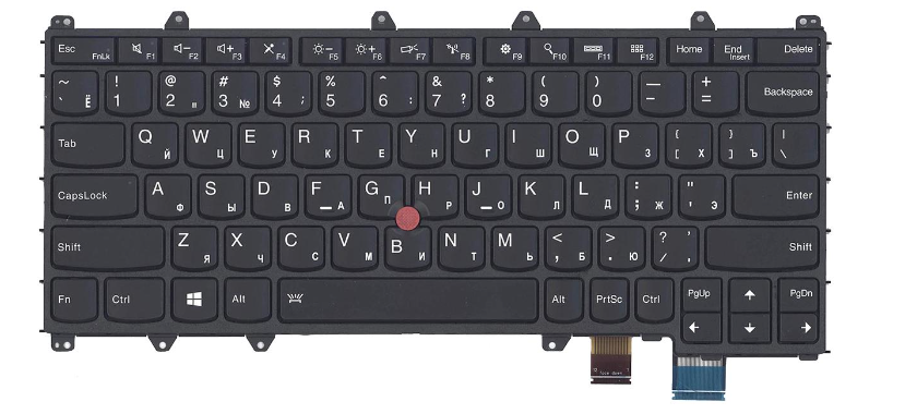 Клавиатура для ноутбука Lenovo ThinkPad Yoga 260 с подсветкой клавиш матовая (00PA147)