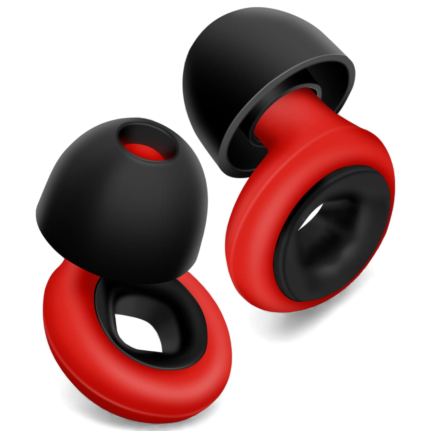 Беруши для плавания силиконовые с акустическим фильтром Черно-красный - фото 1 Беруши для плавания силиконовые с акустическим фильтром Черно-красный - фото 1