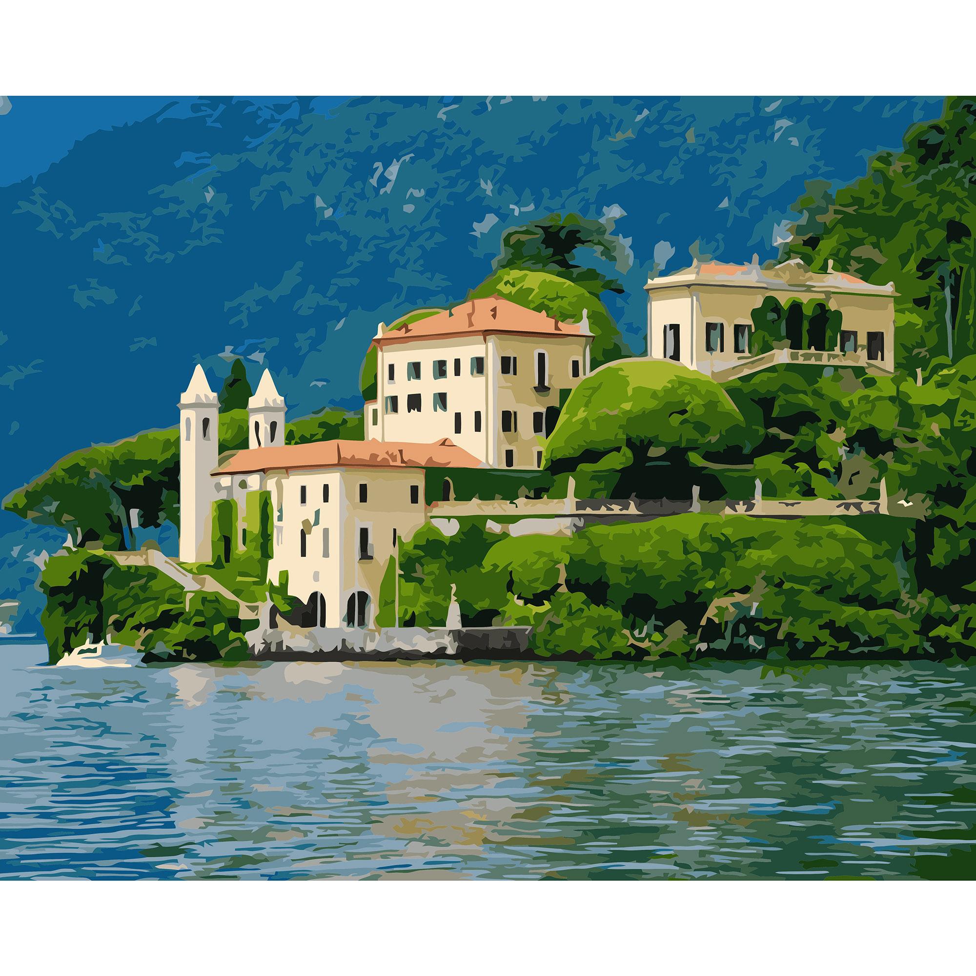 Картина по номерам Strateg Замок на берегу 40x50 см (VA-3200)