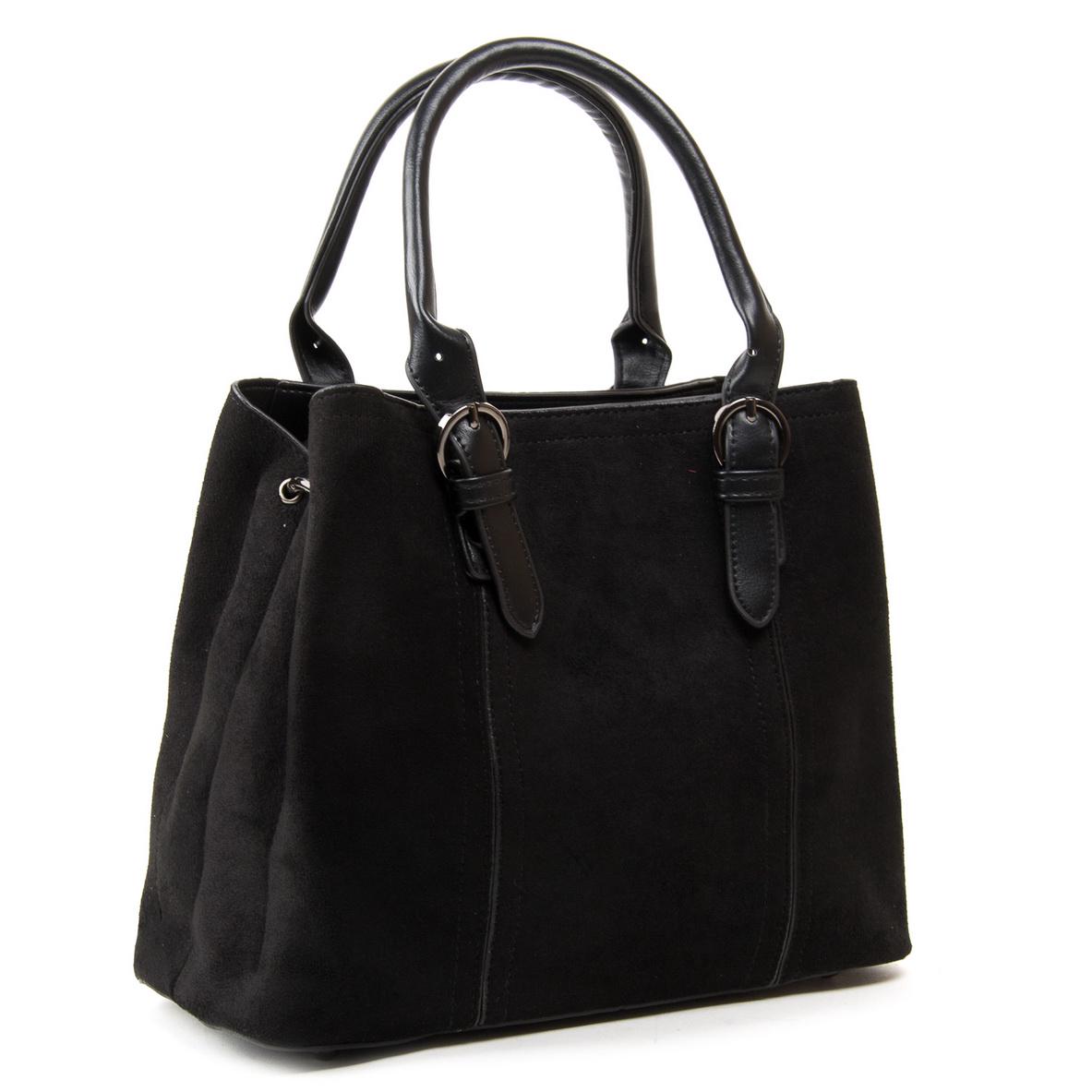 Женская сумка из замша Fashion 3857 Черный - фото 1 Женская сумка из замша Fashion 3857 Черный - фото 1