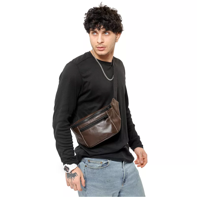 Сумка бананка Sambag Tirso LCH 38x17x6 см Шоколадный