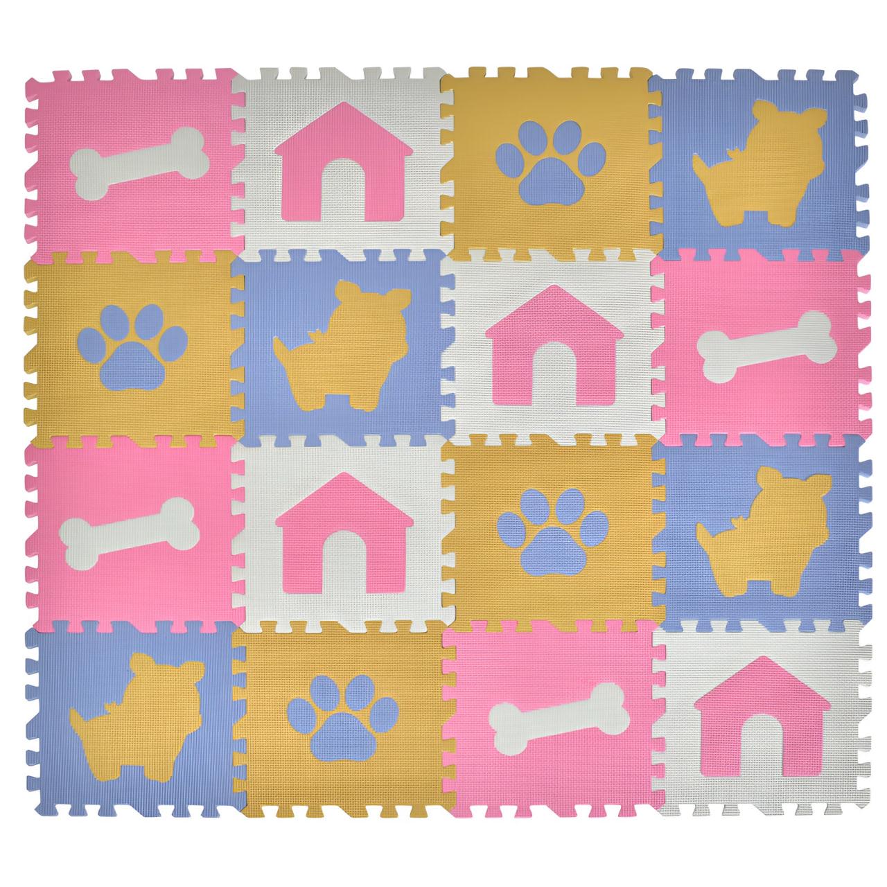 Килимок-мозаїка дитячий EVA 16 деталей 31х31х1 см (MR 1291)