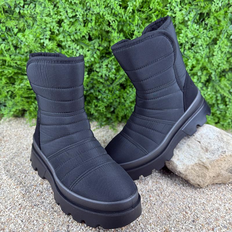 Дутики жіночі високі на замку Е-0050404-1 p. 37 23,5-24 см Чорний (115538524)