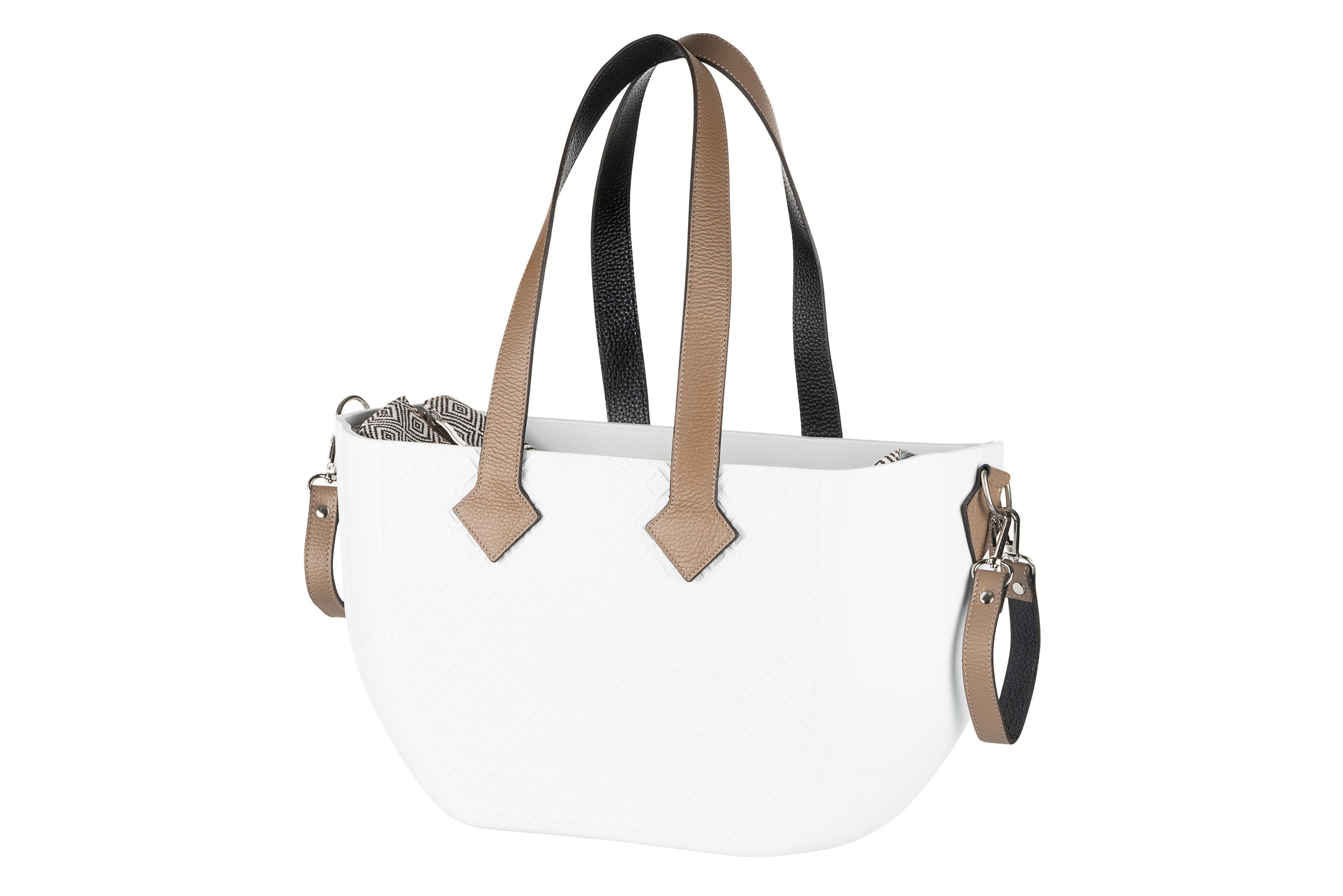 Сумка-органайзер для коляски Nuvita MyMia водонепроницаемая с ковриком для смены подгузников 45х15х24 см White Brown