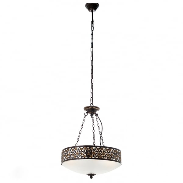 Люстра подвесная Flora с металлическим абажуром (FN012/4)