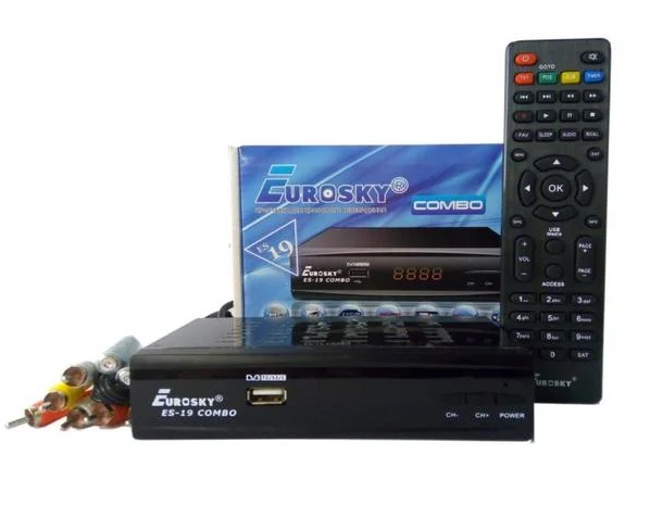 Комплект комбінований тюнер DVB-S2/T2 Eurosky ES-19 Combo/WiFi-адаптер