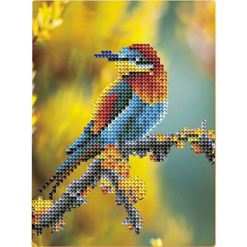 Алмазная мозаика Brushme Птичка с мольбертом 17х22,5 см (DM3004)