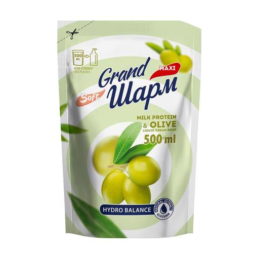 Мыло туалетное жидкое Grand Шарм Молочный протеин и Оливка 500 мл (083582)